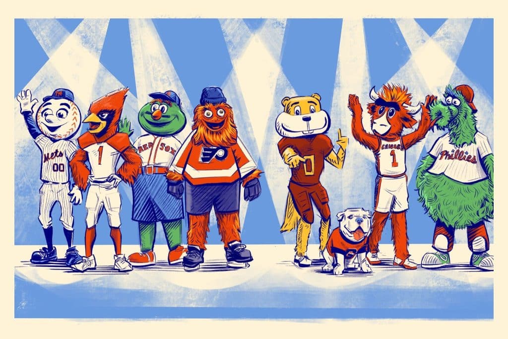 mascots featured image - a group of some of the most popular mascots